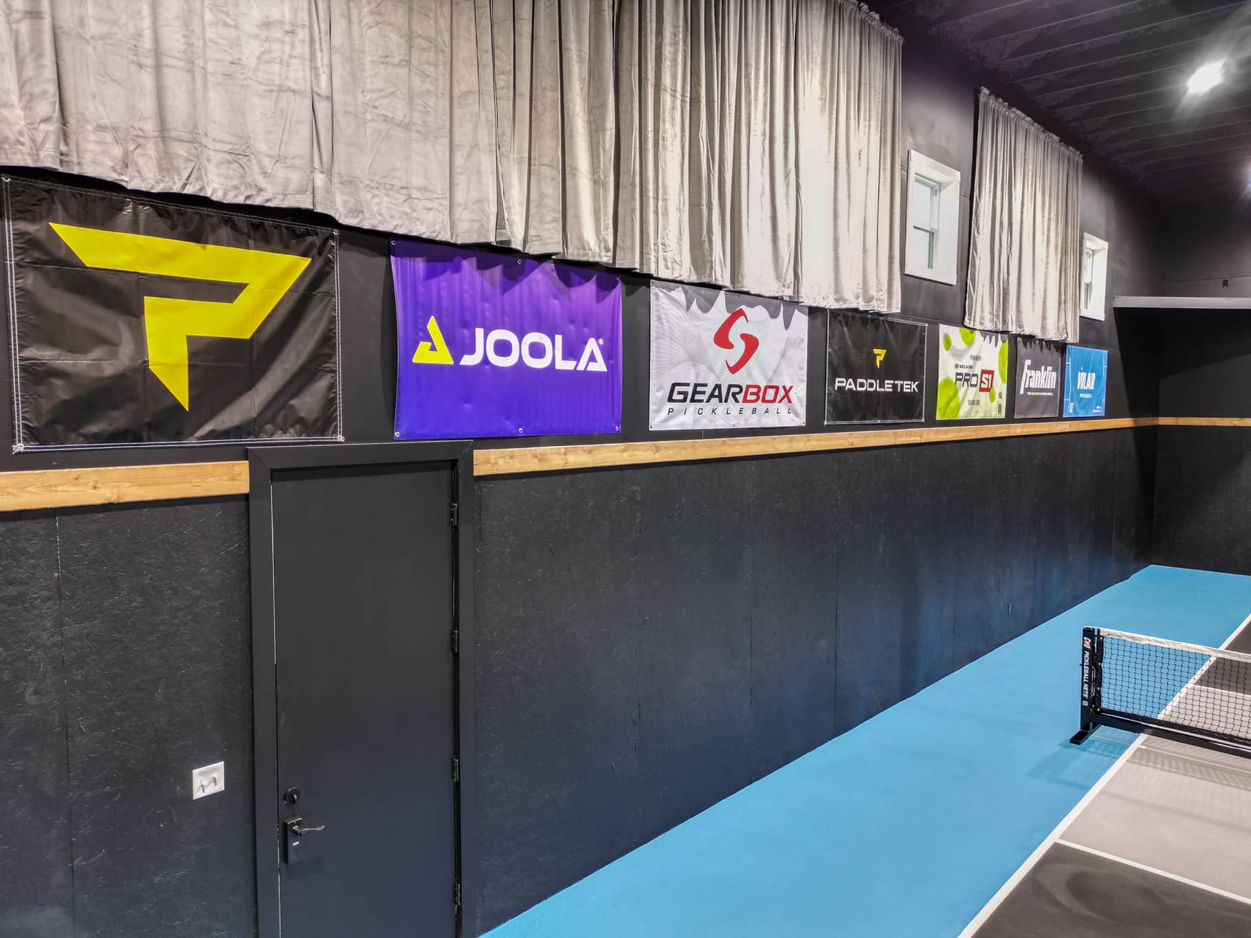 The Picklebarn ETX Airbnb pickleball equipment sponsors including Joola, Gearbox, Paddletek and more